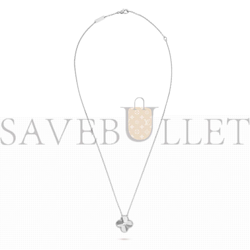 V*N CL*F arpels vintage alhambra pendant 18k white gold vcarp9xg00